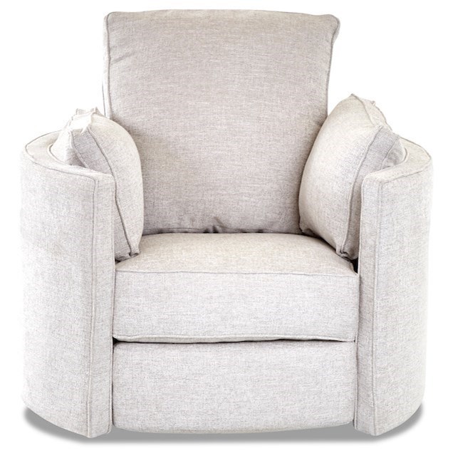 Klaussner Ryder Transitional Reclining Swivel Chair | Wayside Furniture
